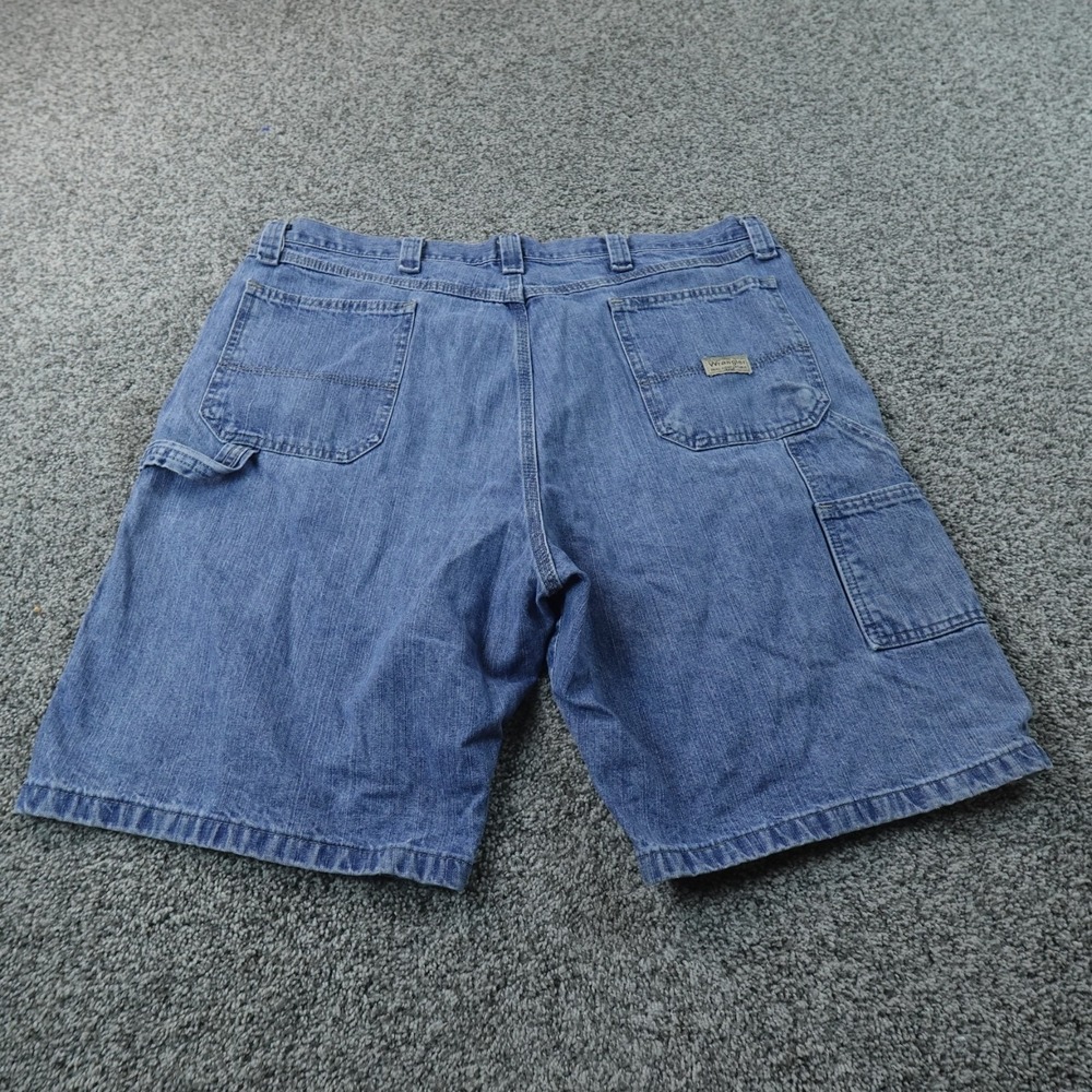 Wrangler Shorts Mens 40 Blue Denim Jean Jorts Carpenter Cargo Utility‎ Work Y2K